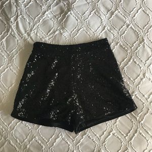 H&M Black Sequin Shorts